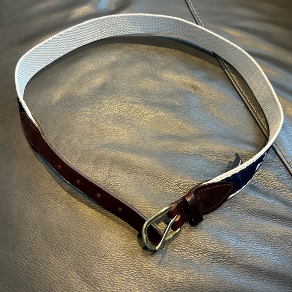 MEN'S LEATHER TAB
PATTERN RIBBON
BELT
MADE ON CAPE COD - Picture 2 of 7